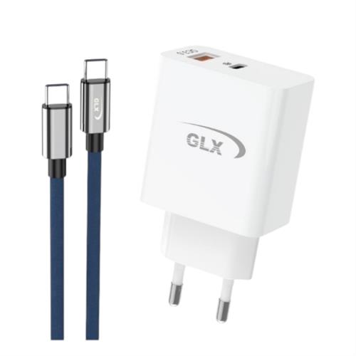 شارژر دیواری SC02 جی ال ایکس به همراه کابل دو سر USB-C
