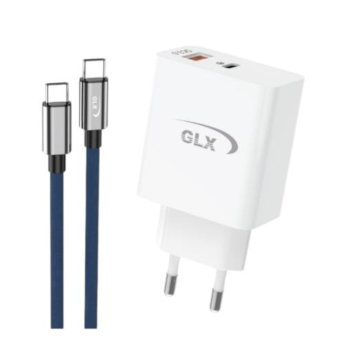 شارژر دیواری SC02 جی ال ایکس به همراه کابل دو سر USB-C