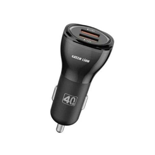 شارژر فندکی 40 وات دو پورت گرین لاین مدل Dual QC3.0